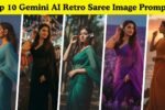 10 Gemini AI Retro Saree Image Prompts for a Timeless Vintage Loo